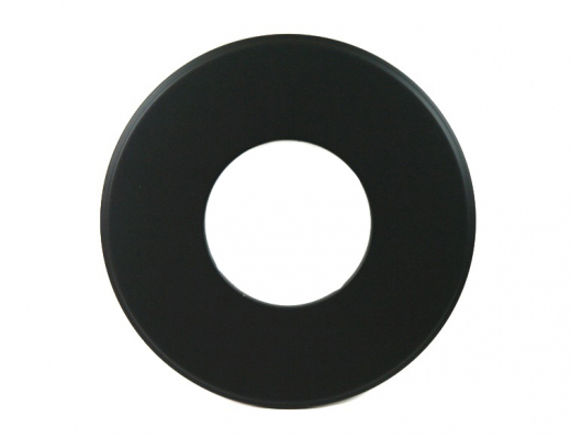 Rauchrohr schwarz DN 130 mm Wandrosette 90 mm Ring